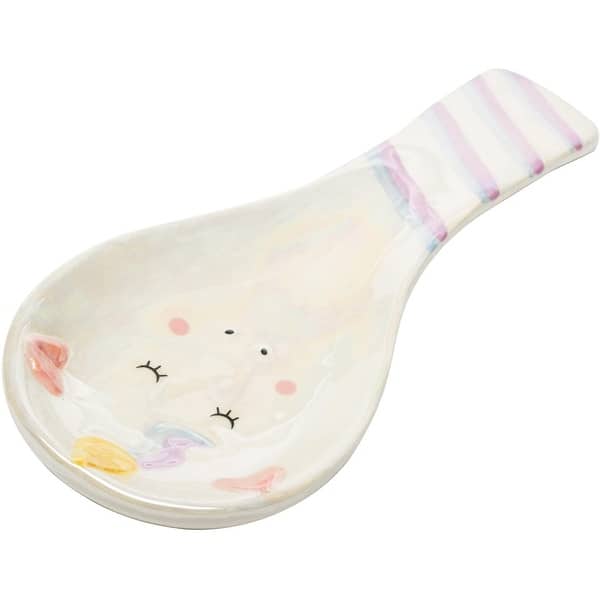 slide 1 of 3, Amici Home Unicorn 9 Inch Ceramic Spoon Rest - 9 inches L x 3.5 inches W x 0.75 inches H 9 inches L x 3.5 inches W x 0.75 inches H