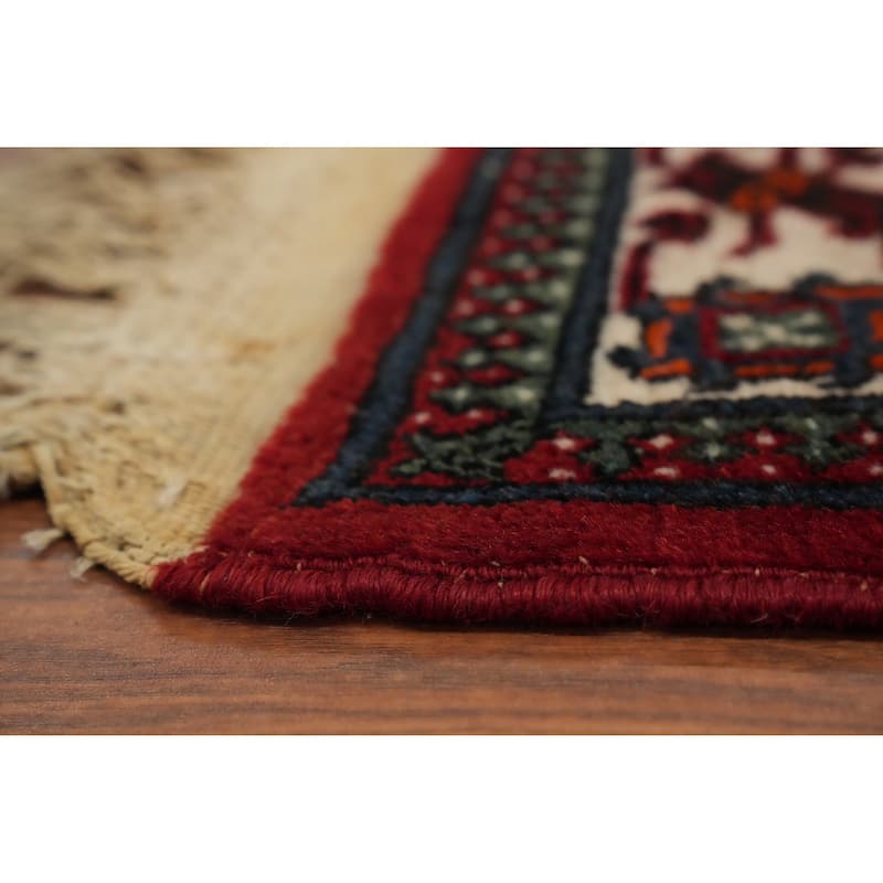 Hand Knotted Oriental 100% Wool Carpet Traditional Medallion Red Joshaghan Area Rug - 11' 9'' X 8' 0''