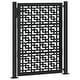 preview thumbnail 46 of 53, vidaXL Garden Gate Black 39.4x49.2" Steel Trace Design