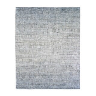 Hand Knotted Ivory Modern and Contemporary with Wool & Silk Oriental ...