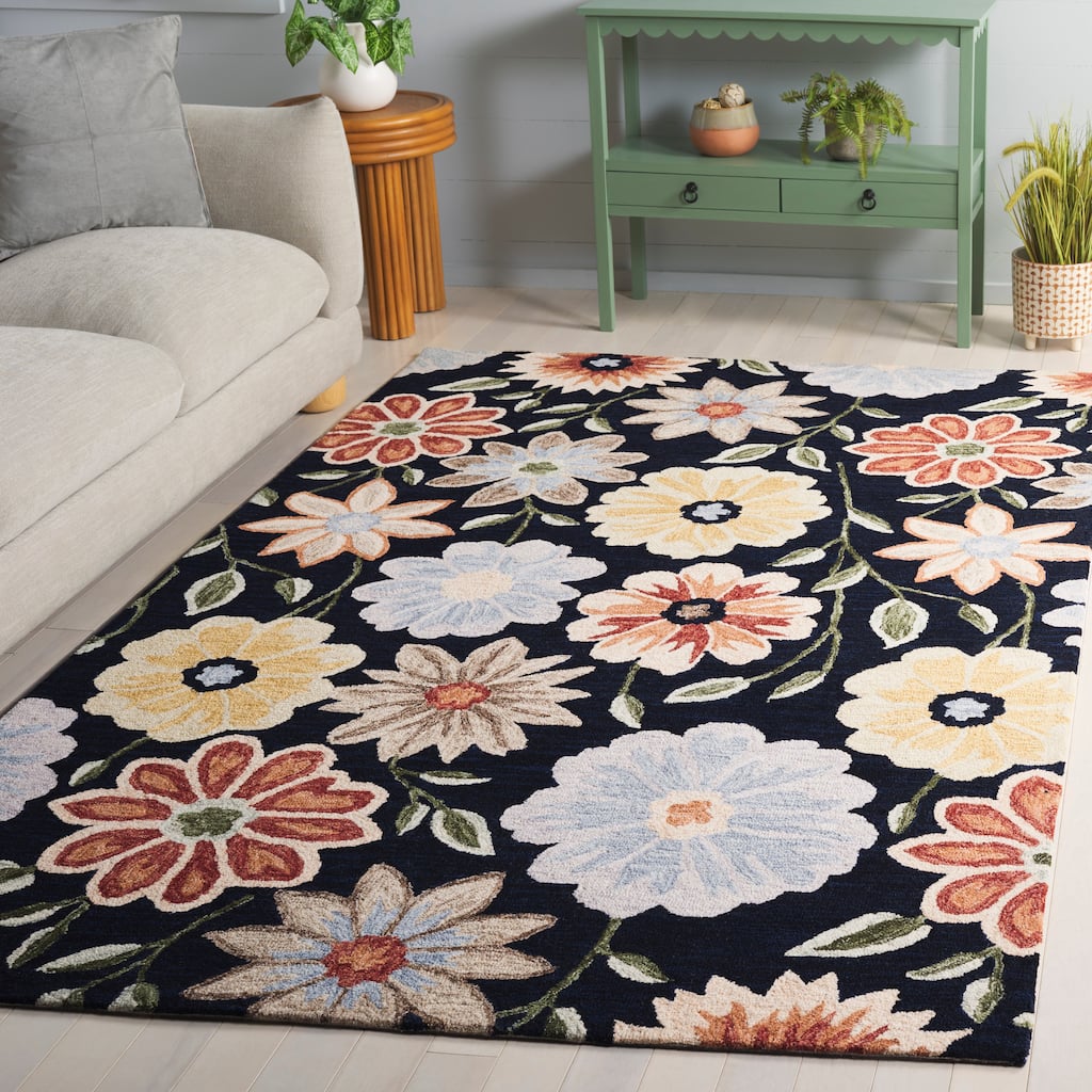 SAFAVIEH Handmade Jardin Sachika Floral Wool Rug
