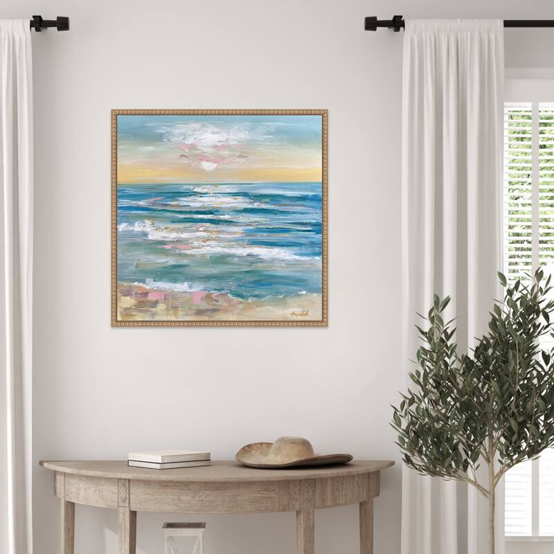 Sunny Seascape I by Emma Bell Framed Canvas Wall Art Print