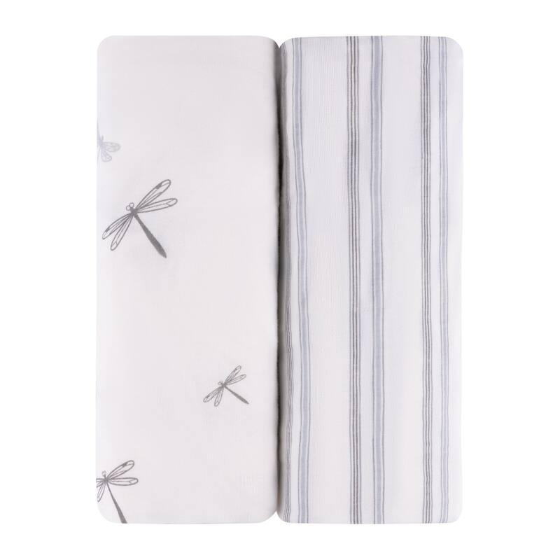 Ely's & Co. Baby Fitted Changing Pad Cover - Cradle Sheet Set - 2 Pack - 32" x 16"