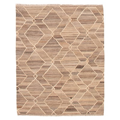 Sivas Taupe Kilim 5'2" x 6'6" - 5'2 x 6'6