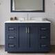 Option Dark Blue / White Quartz Top / Brushed Nickel
