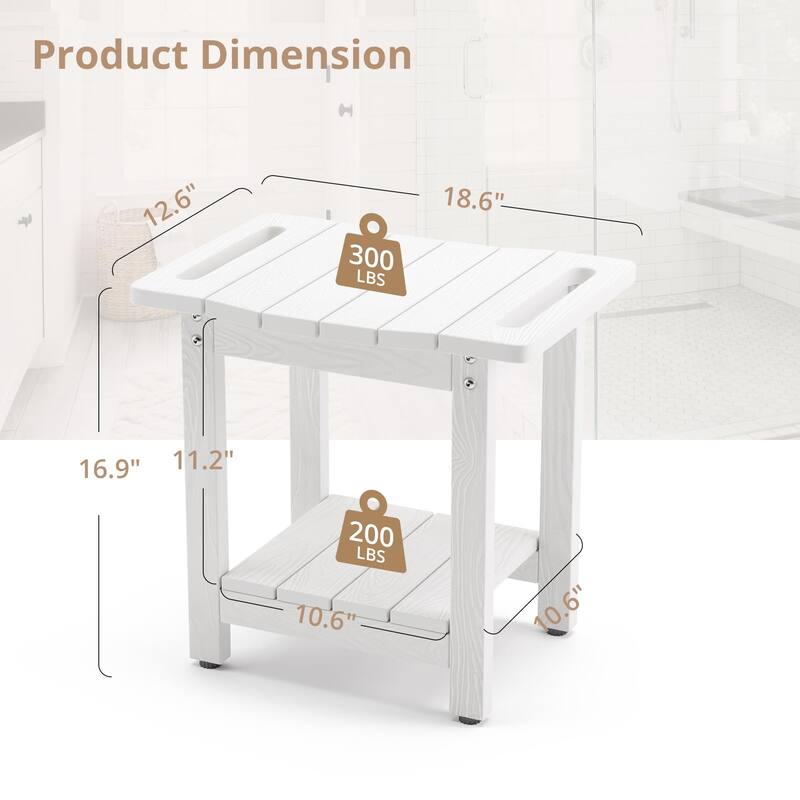 Shower Bench Seat, Shower Benches for Inside Shower, Waterproof Shower