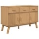 preview thumbnail 3 of 3, vidaXL Sideboard OLDEN Brown 44.9"x16.9"x28.9" Solid Wood Pine - 44.9" x 16.9" x 28.9"