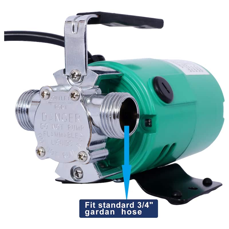 Water Transfer Pump, 115V 330 Gallon Per Hour, Portable Electric Utility Pump with 6' Water Hose Kit, Remove Water From Garden