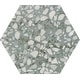 Decorative Accent Rain Drop Stone and Glass Mosaic Tile in Gris et Blanc - 12x13