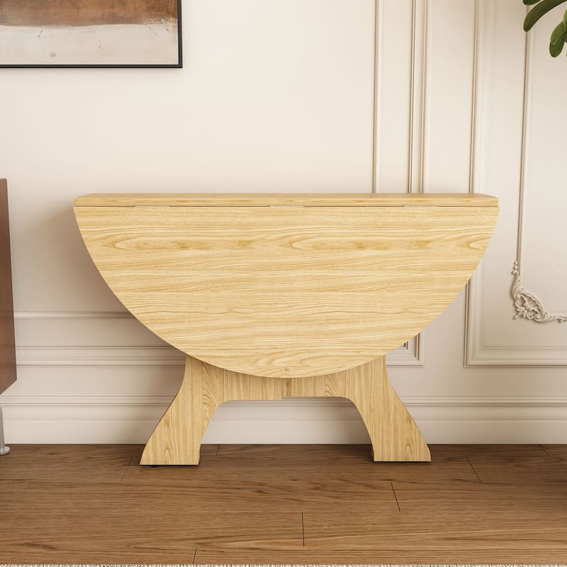 43" Folding Dining Table for Small Spaces - MDF, Space-Saving for Indoor & Outdoor