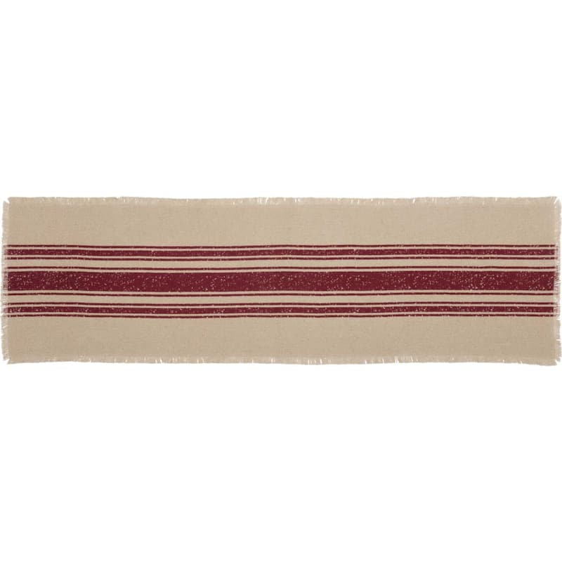 Vintage Burlap Stripe Runner