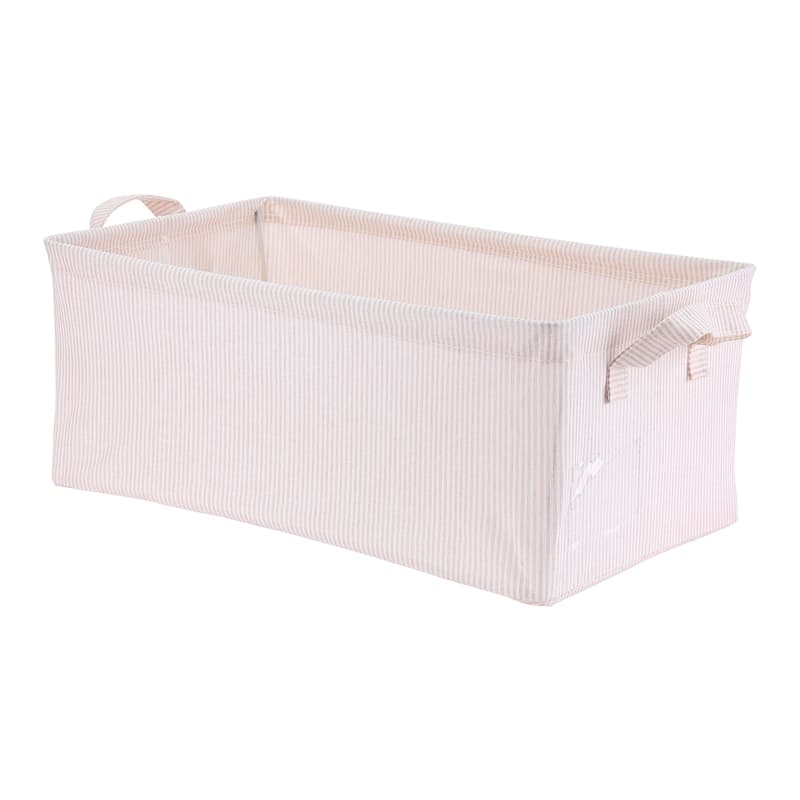 Fabric Storage Bin with Handles for Shelves Closet, Collapsible Storage Cube Basket for Organizing Clothes Books - 18.5*11*8in - Coffee