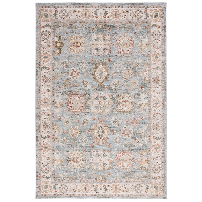 SAFAVIEH Hamilton Tarquinia Oriental Rug - 6'7" Square - Blue/Ivory
