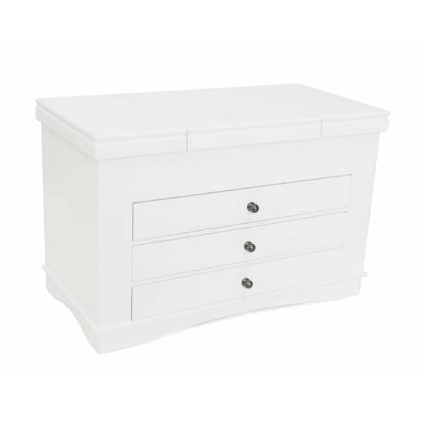 Modern White Wooden Jewelry Box N/A Bed Bath & Beyond 36612308