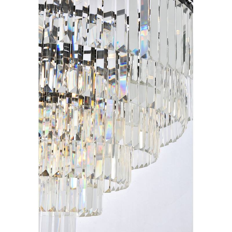 Royce Edge 33-Light Matte Black Chandelier