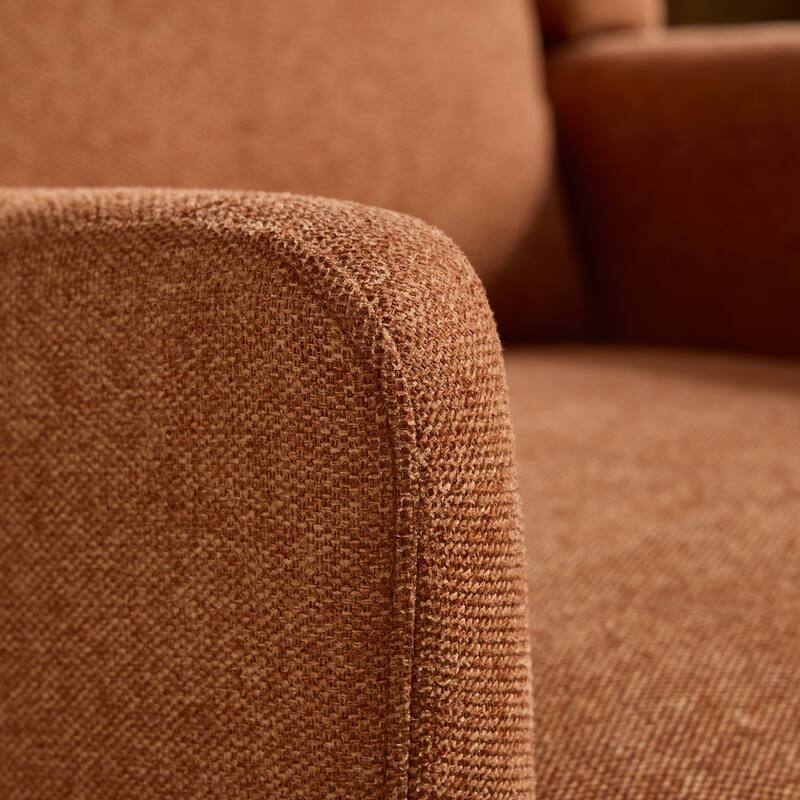 26.18" Wide Modern Accent Chair, High Back Reading Chair ,Upholstered Armchair Club Chair with Wood Legs for Living Room,Bedroom