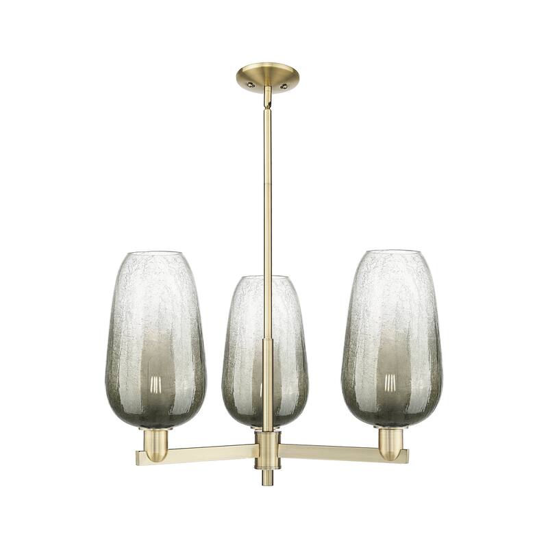Innovations Lighting Downtown Urban - Brookhaven Flute - 3 Light 18" Stem Hung Chandelier