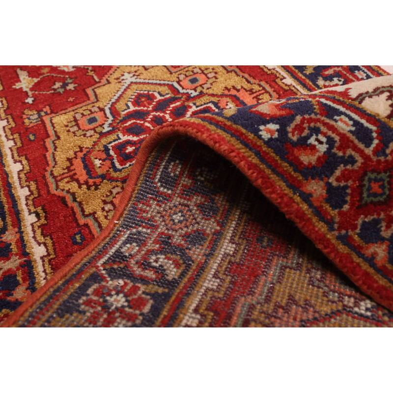 ECARPETGALLERY Hand-knotted Serapi Heritage Red Wool Rug - 2'5 x 14'1