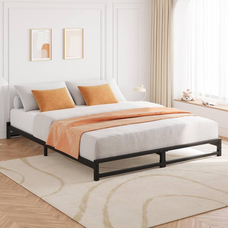 6 Inch Bed Frame - Black - Full