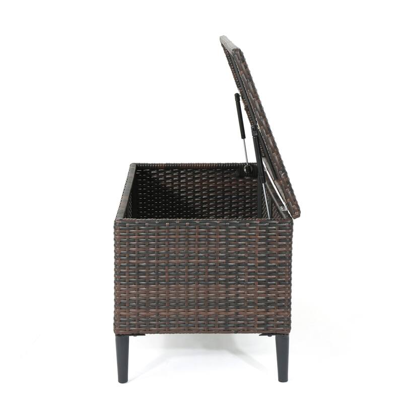 Rattan Storage Bench Leisure Bench, Patio Bench Outdoor Bench