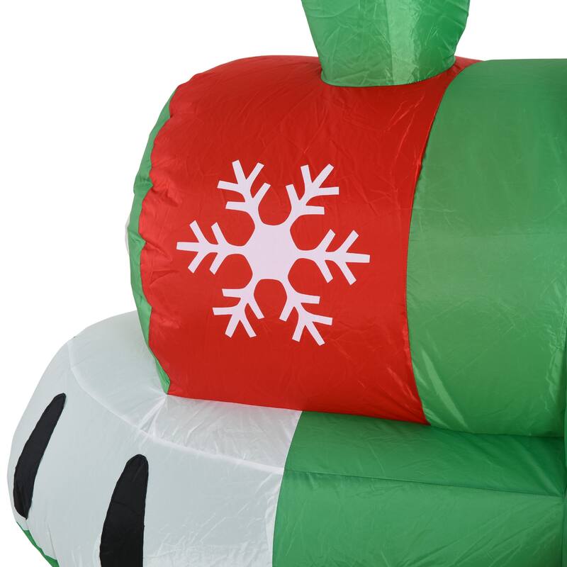 HOMCOM 11' All in One Snowman Inflatable, Penguin Inflatable, and Santa Inflatable