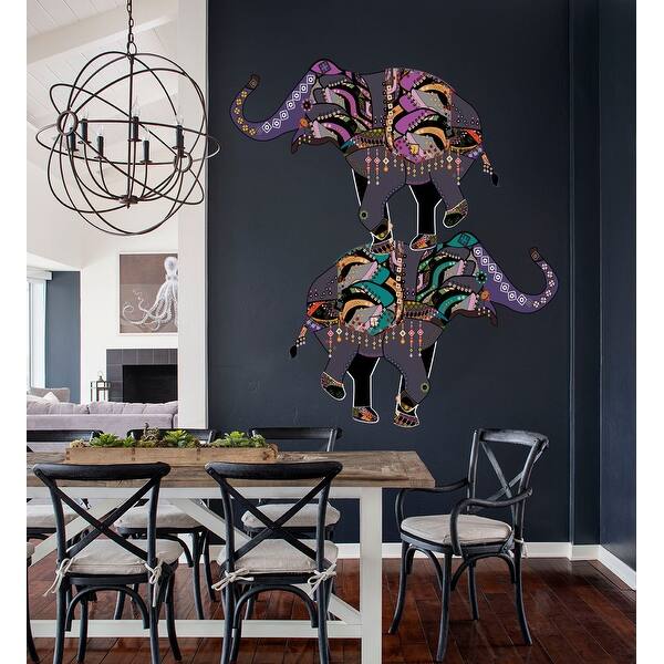 Shop Elephants Decal Elephant Wall Decor Elephants Indian Decor Elephant Sticker Overstock 31912186