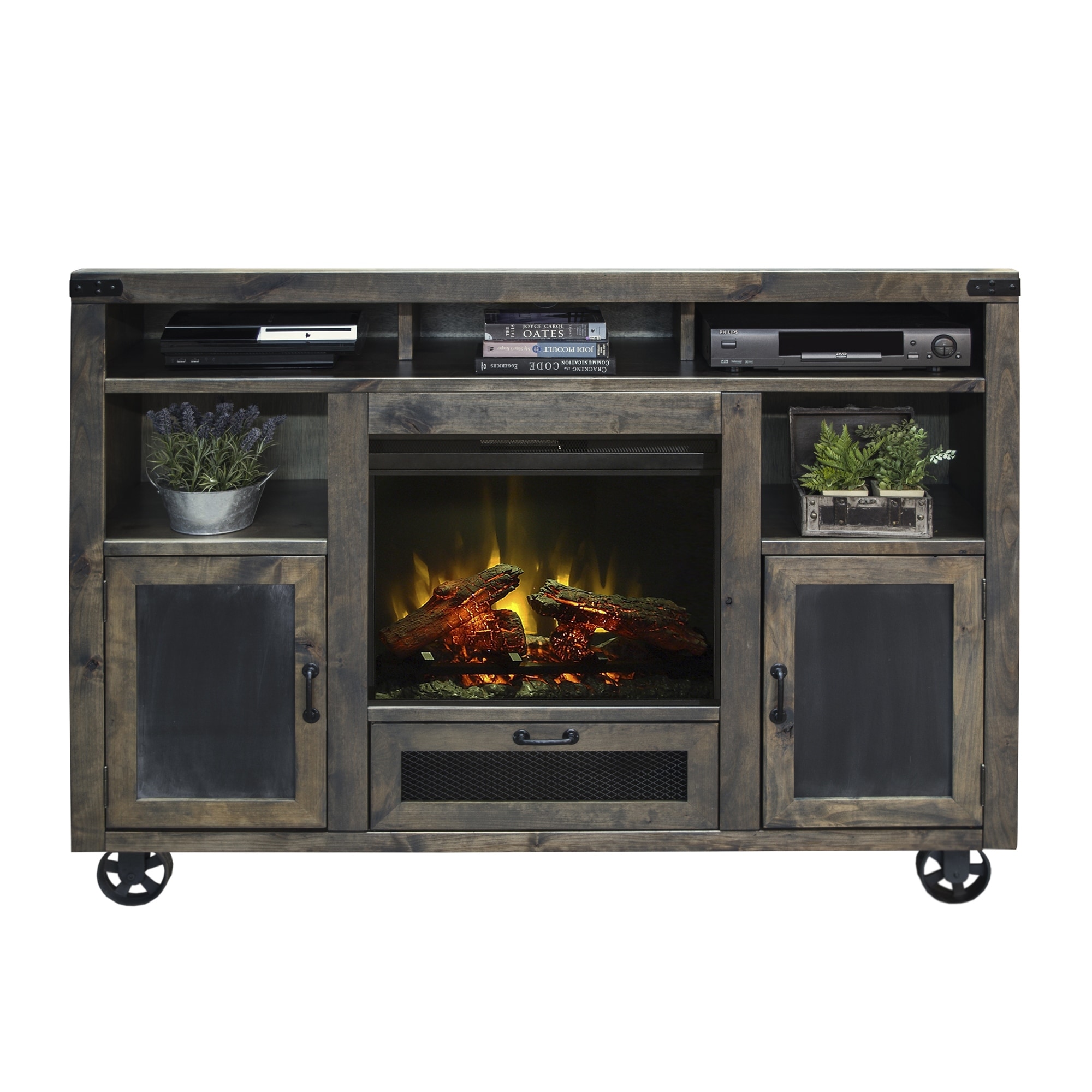 Shop The Gray Barn Fagerbakke 62 Inch Fireplace Console