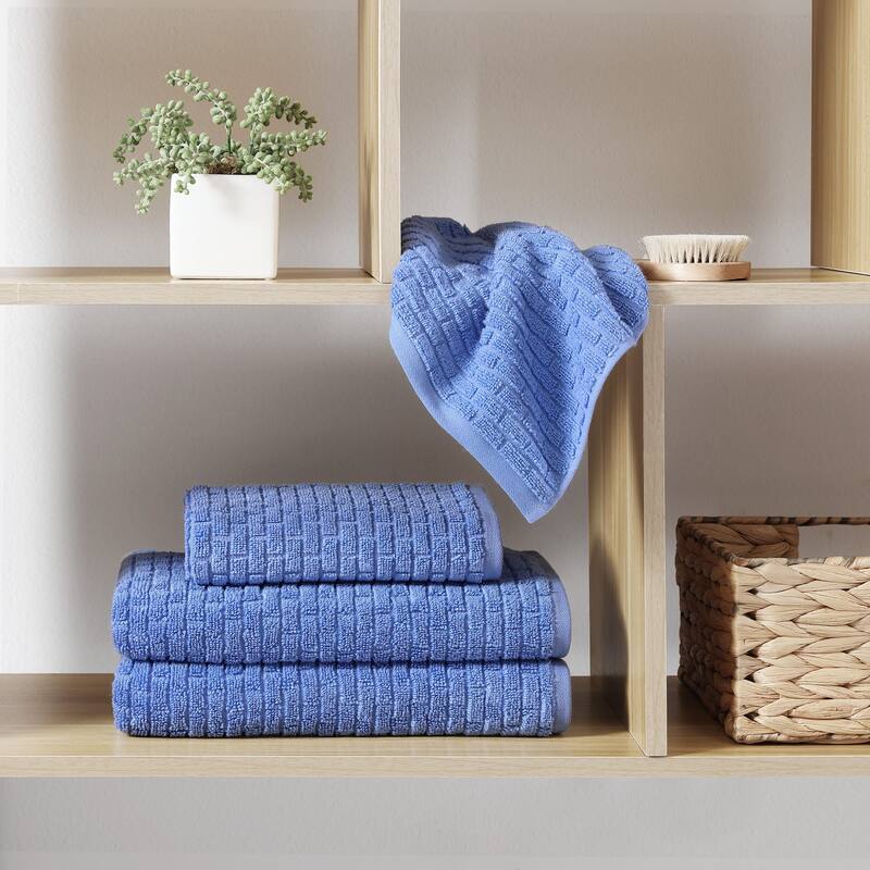 Tommy Hilfiger Brick Texture Solid Cotton 6 Piece Towel Set - 6 Piece