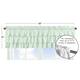 Mint Green Window Curtain Valance - Solid Color Shabby Chic for Boho Watercolor Butterfly Floral Collection Tiered Ruffled