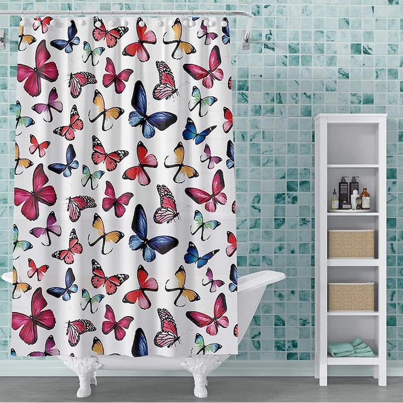Fun Modern Shower Curtain PEVA Vinyl Printed 72x72 in Colorful Styles