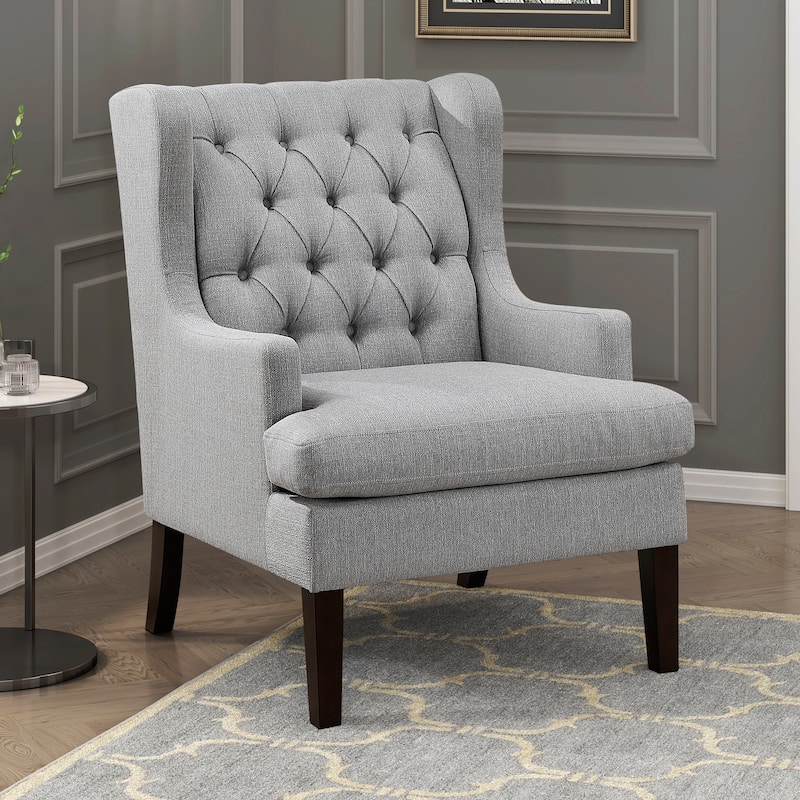 Haven 29" Textured Accent Chair - Button-tufted Chair Back