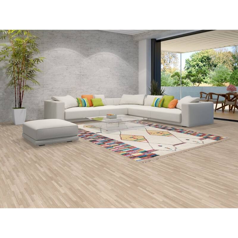 Tribal Moroccan Oriental Living Room Area Rug Hand-knotted Wool Carpet - 7'7" x 10'7"