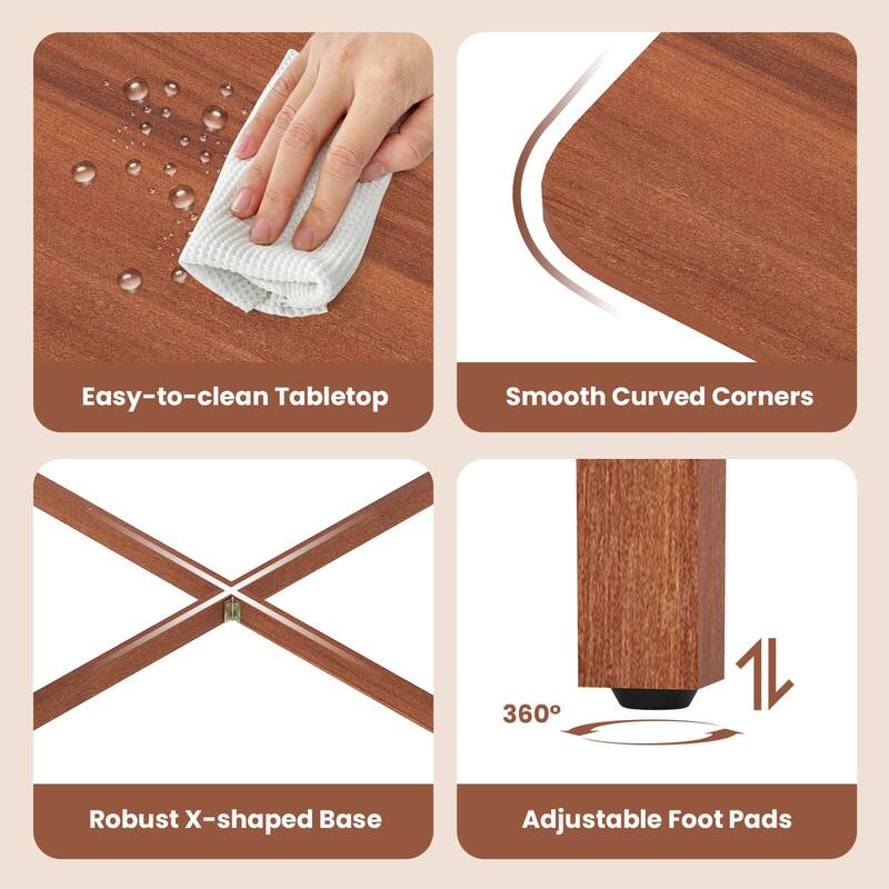 Costway Foldable Dining Table for 2-4 People Extendable Table with - See Details
