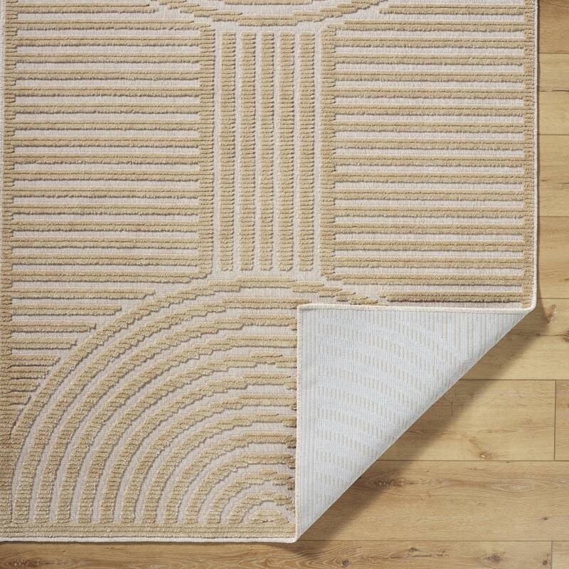 Livabliss Remi Mod Stripe Machine Washable Area Rug