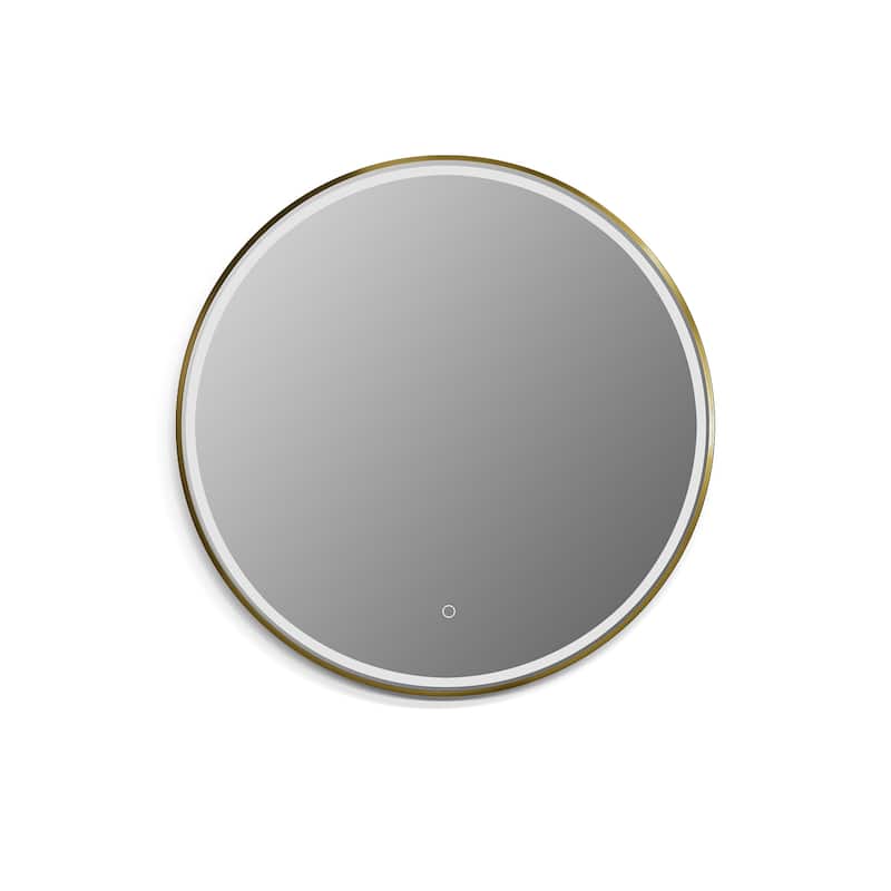 Altair Palme Round Framed Bathroom LED Lighted Wall Mirror