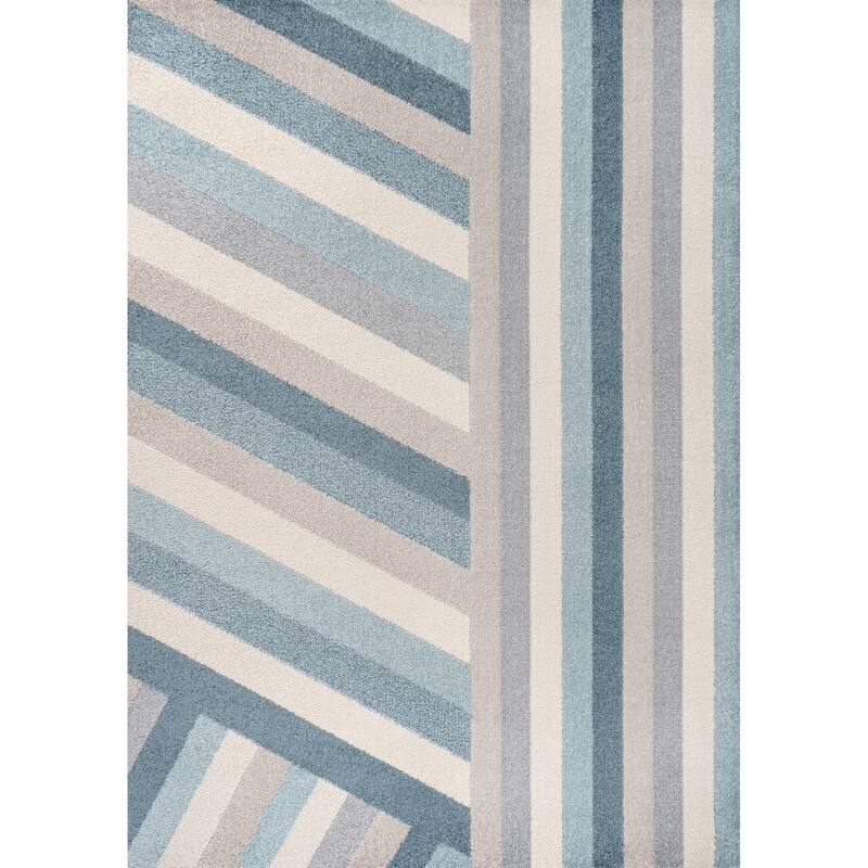 JONATHAN Y Kingdarr Rainbow Contemporary Stripe Multi Area Rug