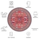 preview thumbnail 15 of 16, SAFAVIEH Tucson Laverne Transitional Machine Washable Rug 6' Round - Rust/Navy - Round