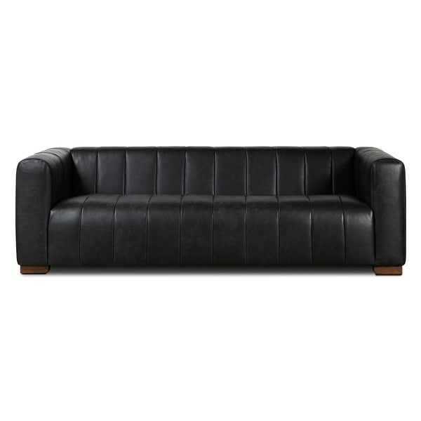 Bryce Italian Top Grain Leather Sofa and Loveseat Set On Sale Bed Bath & Beyond 8533426