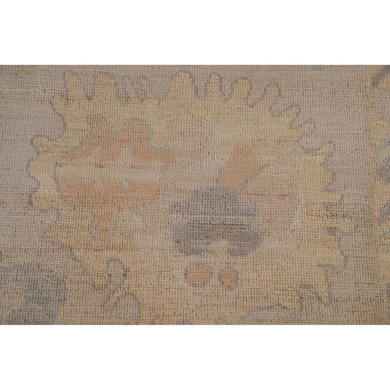 Vegetable Dye Oushak Oriental Area Rug Handmade Wool Carpet - 9'3"x 11'10"