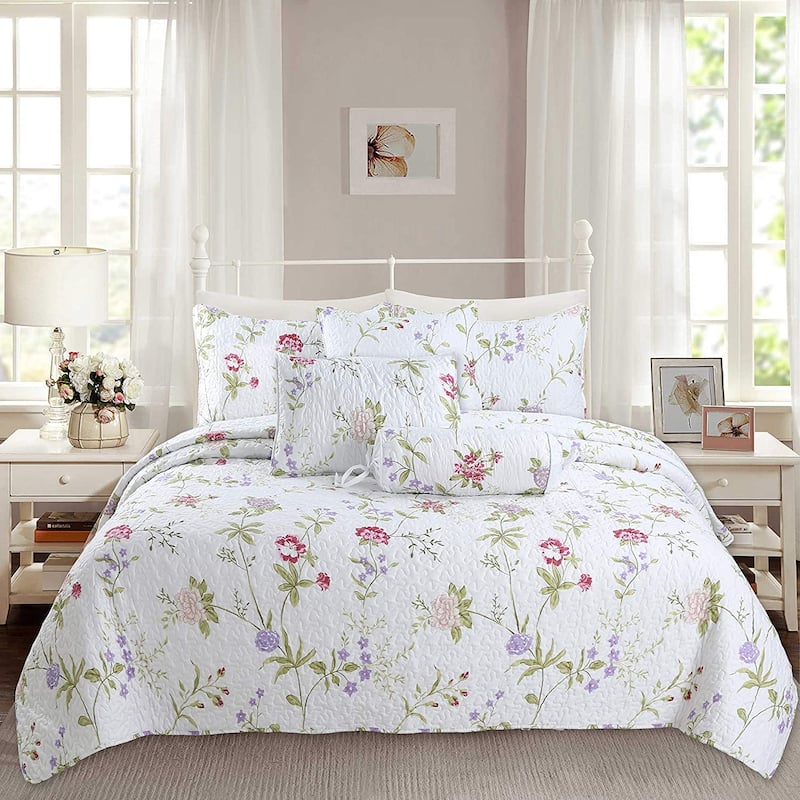 Cozy Line Lucie Floral 3-piece Quilt Bedding Set