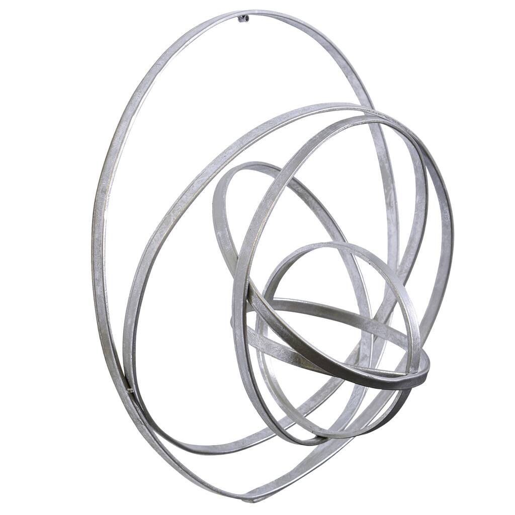 Harp & Finial - Arciform Wall Art - Silver Finish On Metal