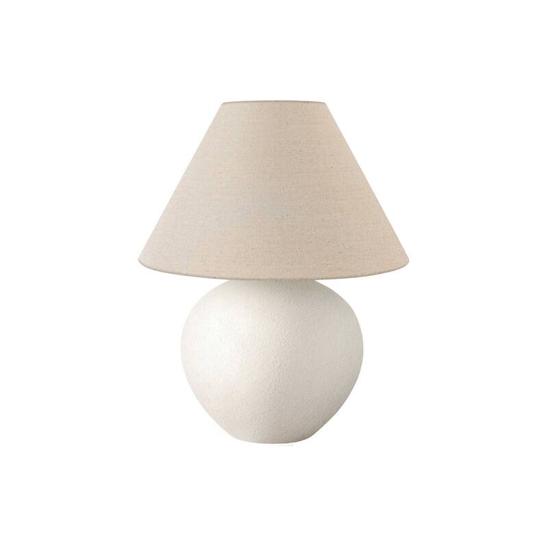 Lighting, 16"h, Table Lamp, Cream Shade, Cream Ceramic, Contemporary