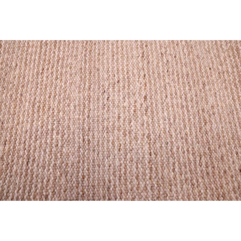ECARPETGALLERY Flat-Weave Nevada Brown Wool Kilim - 5'3 x 7'9