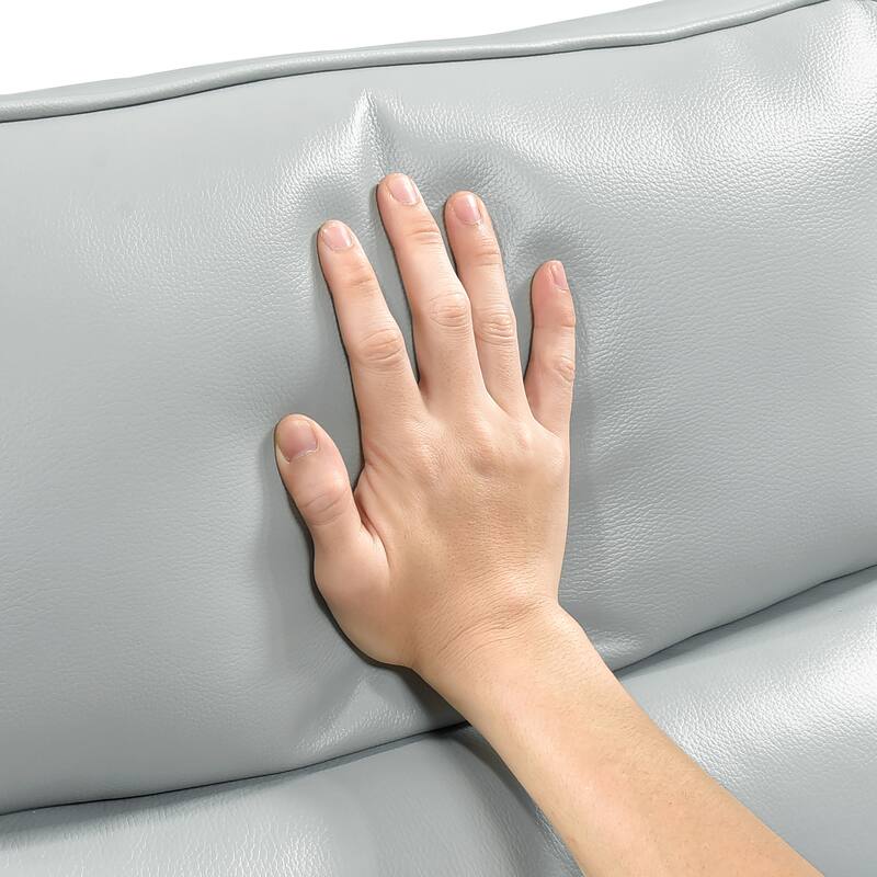 Esther 36" Leather Swivel Glider Recliner - Pull-Handle Motion