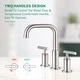 preview thumbnail 23 of 34, Vanityfair 8" Widespread Double Handles Bathroom Sink Faucet with Drain Assembly