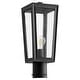 preview thumbnail 1 of 2, Quorum International Bravo 17" Tall Outdoor Single Head Post Light Noir