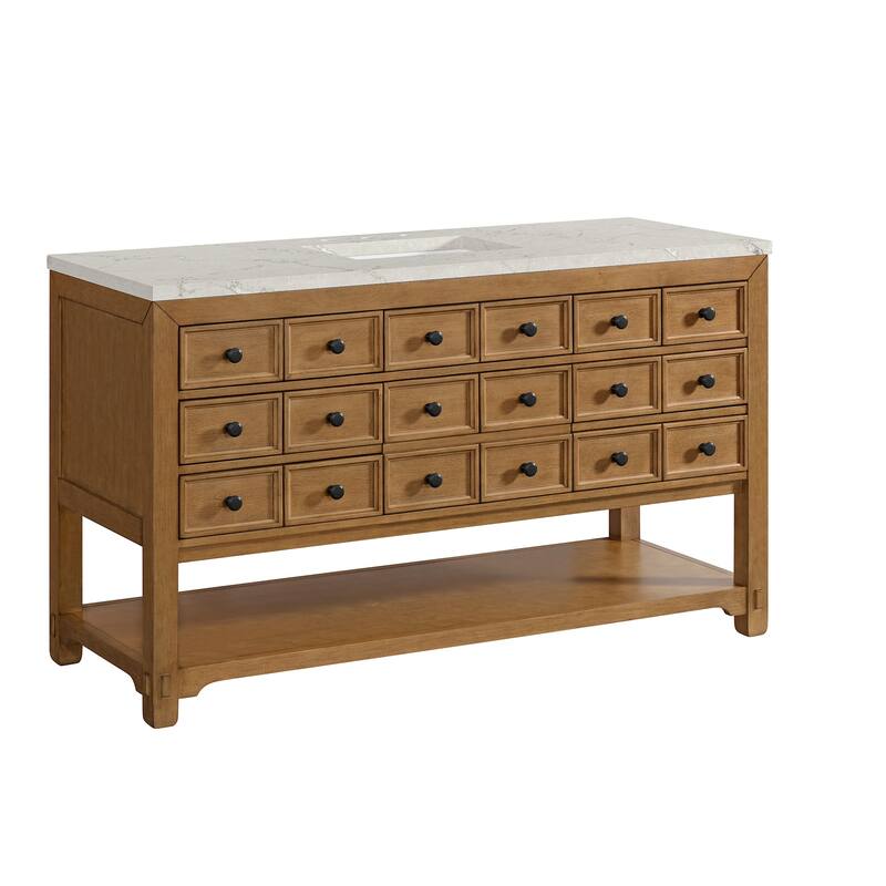 James Martin Vanities 505-V60S-FVSL Malibu 60" Free Standing Single