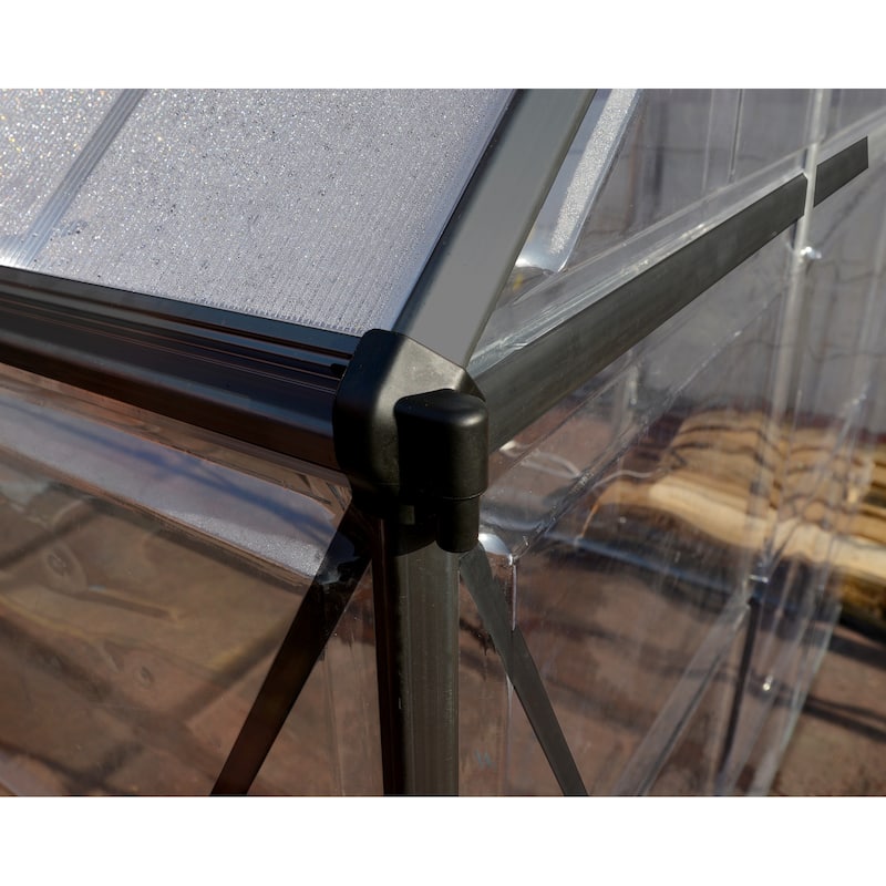Hybrid 6 ft. Gray/Clear DIY Greenhouse Kit
