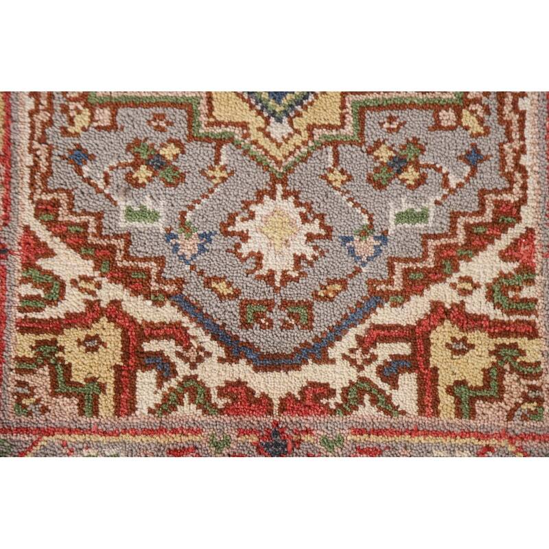 Heriz Serapi Oriental Rug Handmade Grey Wool Carpet - 2'0"x 3'0"
