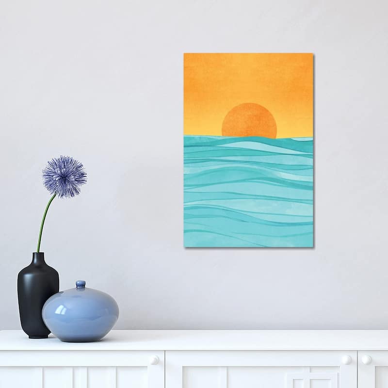 iCanvas "Coastal Sunset" by Modern Tropical Canvas Print - 18x12x1.5